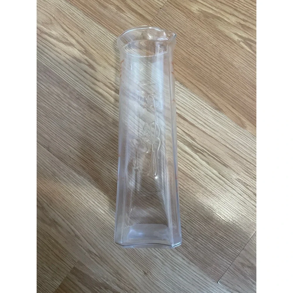 Clear Glass Cointreau Measuring Pitcher Carafe with Spout and Measurements 32 oz